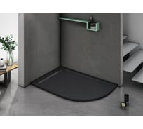 Душевой поддон с сифоном WeltWasser WW TRR 12090 STONE-BL L черный, 1200х900х30 мм 10000004389