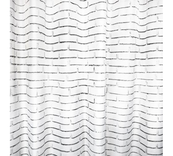 Штора Bath Plus 180х200 д/в WHITE BRICKS (LIGHT GREY) ch-21267