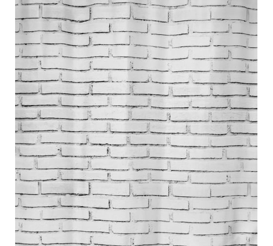 Штора Bath Plus 180х200 д/в WHITE BRICKS (LIGHT GREY) ch-21267