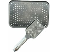 Комплект леек для душа GRIALE душевая лейка и тропическая лейка из ABS-пластика, цвет черный/хром GR75T