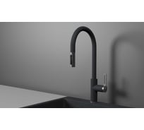 Кухонный смеситель с выдвижным изливом Granula GR-8168, ГРАФИТ