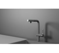 Кухонный смеситель с выдвижным изливом Granula GR-8169, АЛЮМИНИУМ