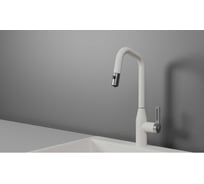 Кухонный смеситель с выдвижным изливом Granula GR-8171, АРКТИК (БЕЛЫЙ)