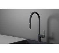 Кухонный смеситель с выдвижным изливом Granula GR-8172, ГРАФИТ