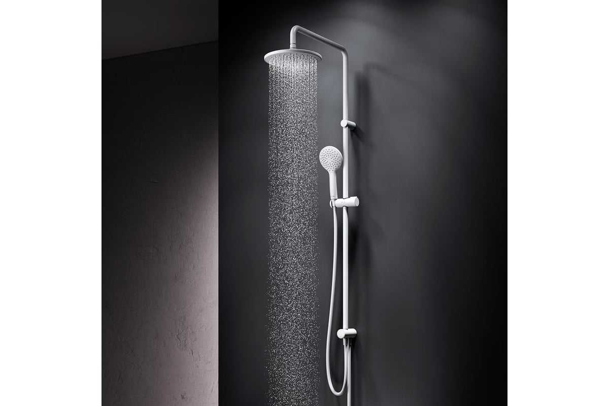 Душевая система AM.PM Gem верхний душ 220 мм, ручной душ 1 функция 110 ...