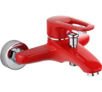 Смеситель для ванны Dikalan короткий излив, картридж 40 мм, красный D3028-10