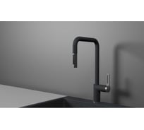 Кухонный смеситель с выдвижным изливом Granula GR-8173, ГРАФИТ