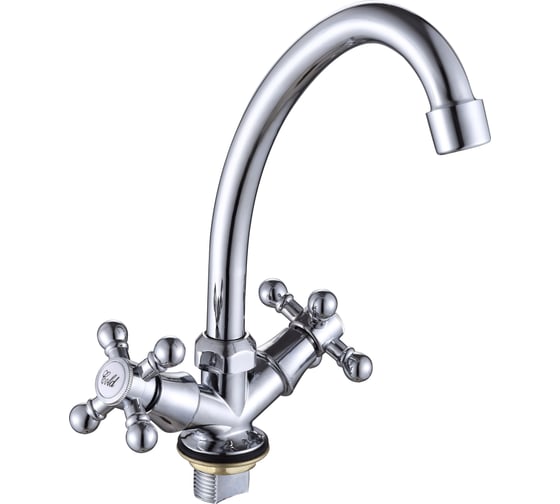 Смеситель для кухни Dikalan с высоким изливом, кран-букса керамика D3003-S24