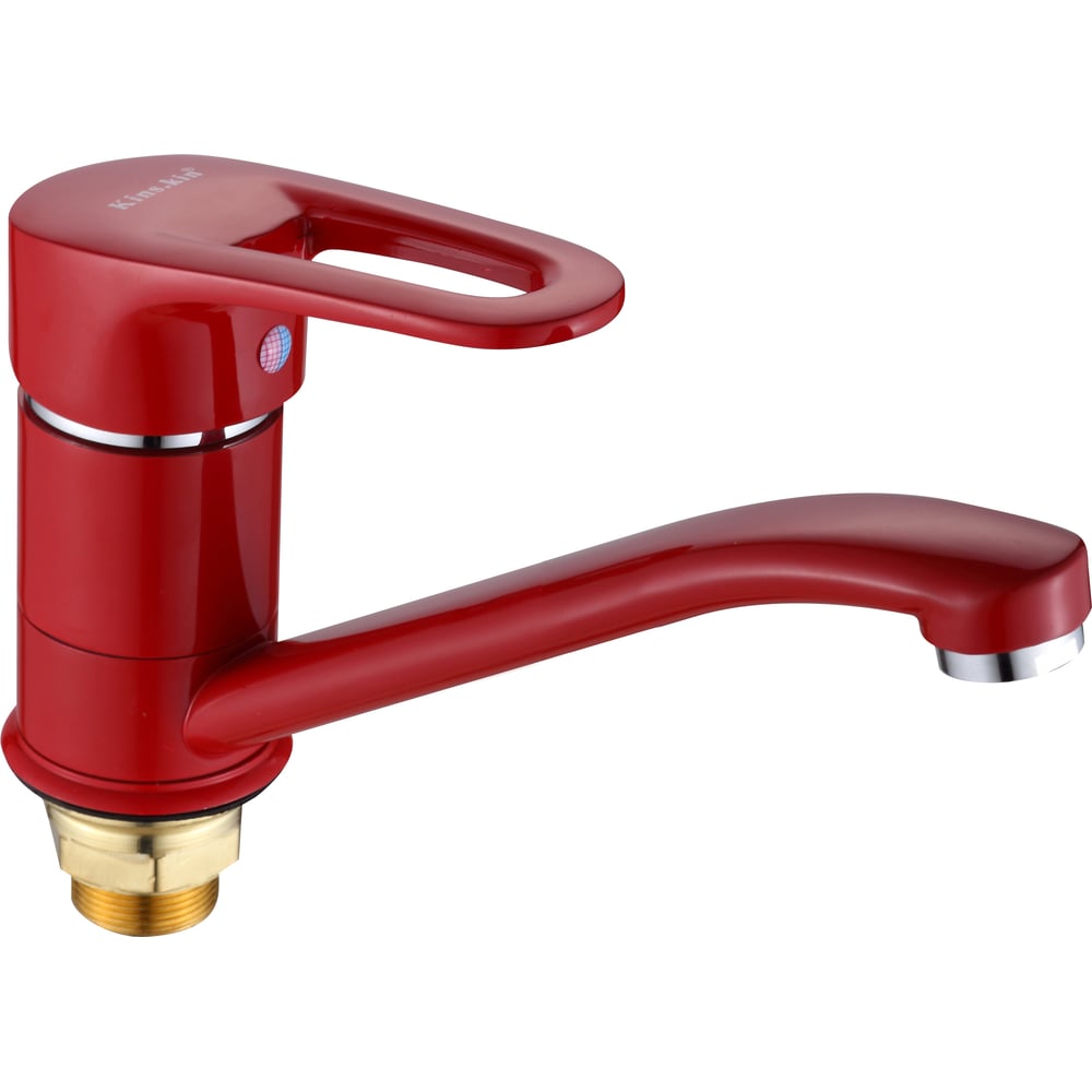 Смеситель для кухни Dikalan короткий излив, картридж 40 мм, красный ...