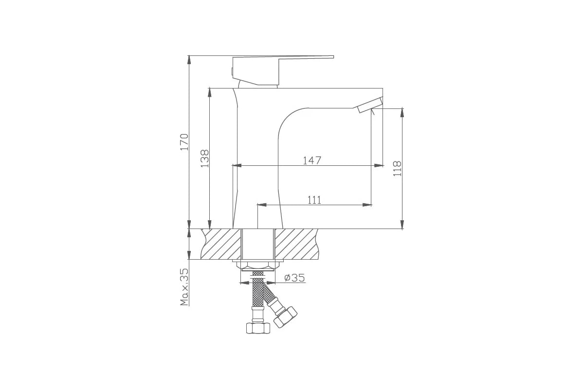 Смеситель для раковины Haiba HB10802 547830 - выгодная цена, отзывы ...
