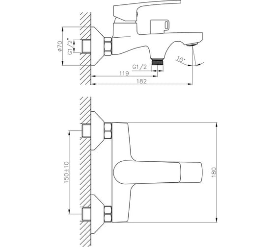 Смеситель для ванны Haiba HB60587