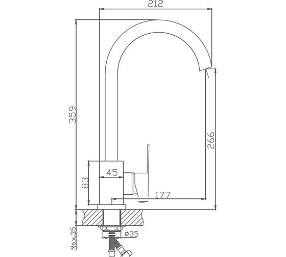 Смеситель для кухни Haiba HB70802