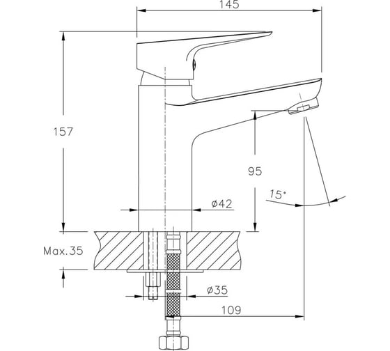 Смеситель для раковины Haiba HB10506