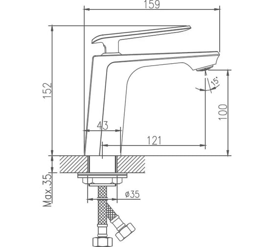 Смеситель для раковины Haiba HB10548-7