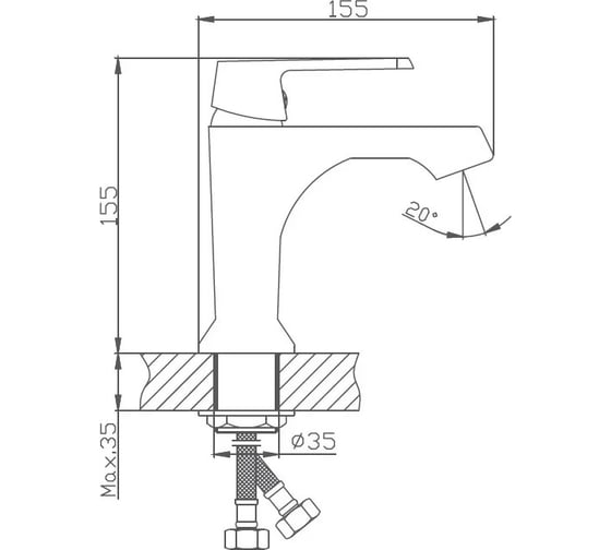 Смеситель для раковины Haiba HB10804 547882