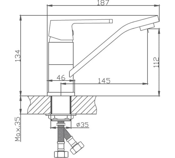 Смеситель для кухни Haiba HB45804-2