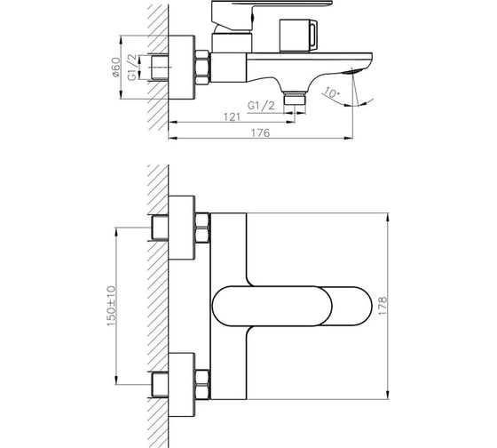 Смеситель для ванны Haiba HB60590-7