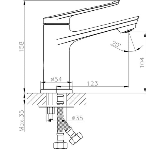 Смеситель для раковины Haiba HB10595