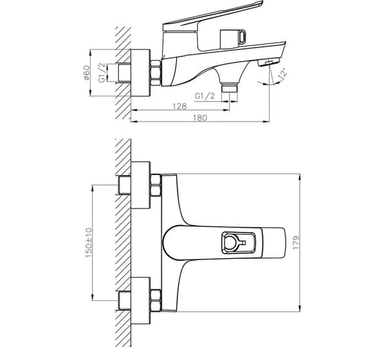 Смеситель для ванны Haiba HB60595