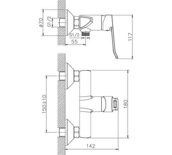Смеситель для биде Haiba HB55556