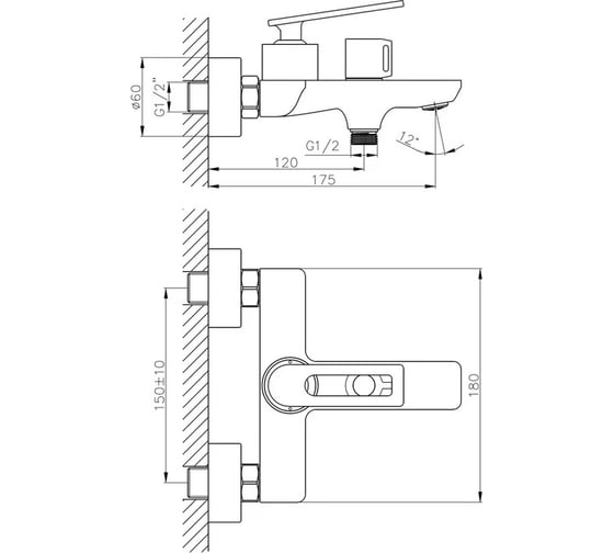 Смеситель для ванны Haiba HB60589