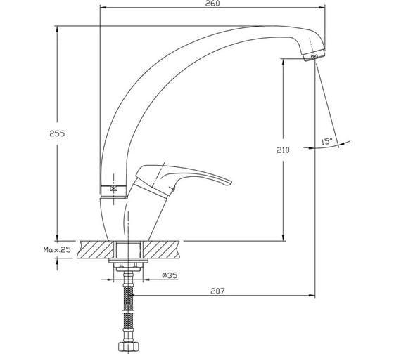 Смеситель для кухни Haiba HB4113-8