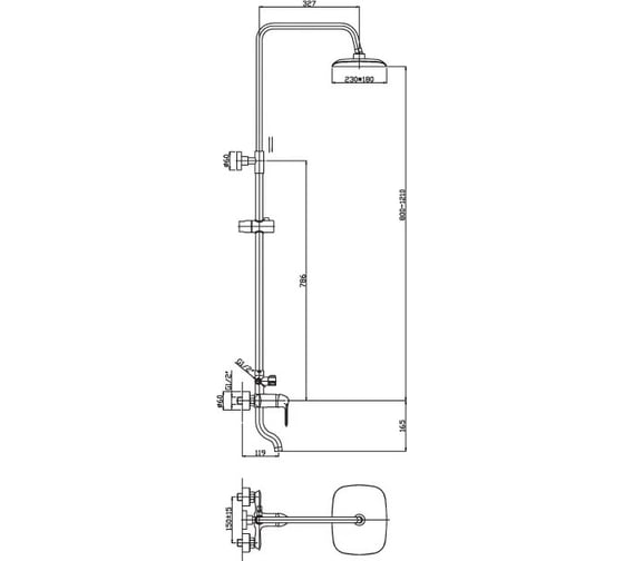 Смеситель для ванны Haiba HB2405