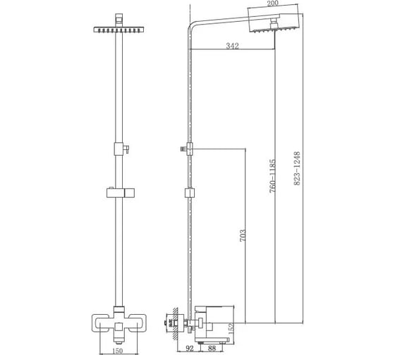 Смеситель для ванны Haiba HB24803 026-5531