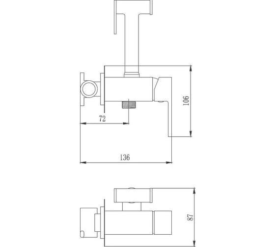 Смеситель для биде Haiba HB5511 026-5535