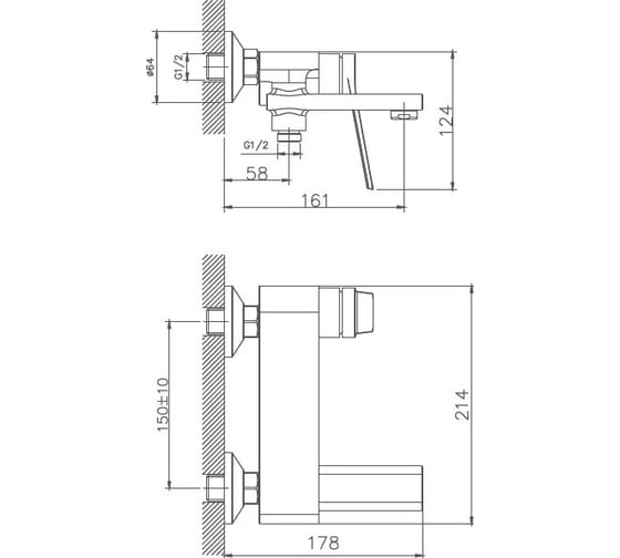 Смеситель для ванны Haiba HB60572 026-5534