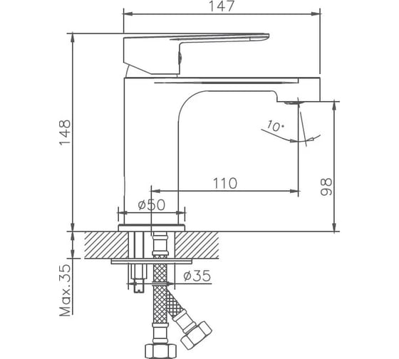 Смеситель для раковины Haiba HB10557-8