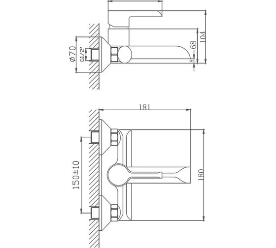 Смеситель для ванны Haiba HB60805-7