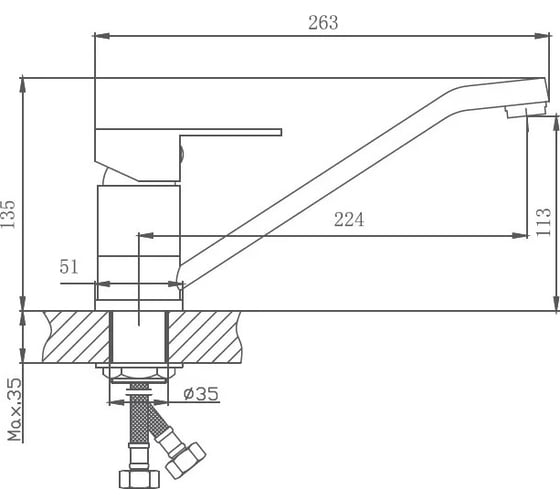 Смеситель для кухни Haiba HB42802
