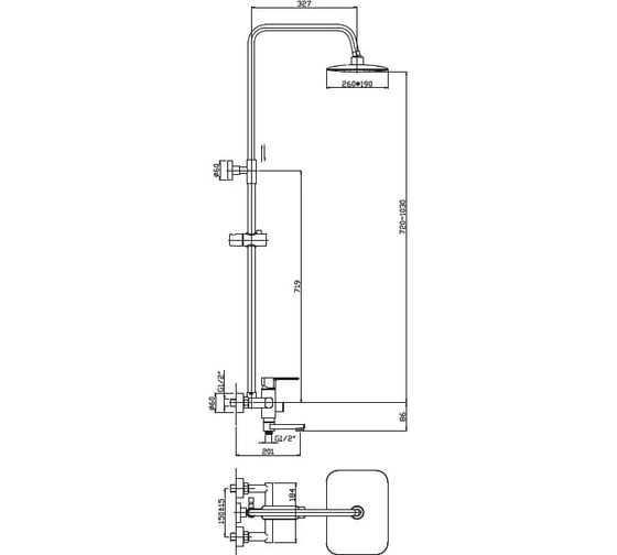 Смеситель для ванны Haiba HB2402