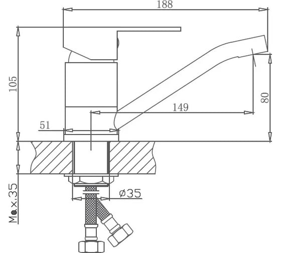 Смеситель для кухни Haiba HB45802