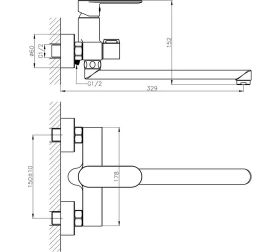 Смеситель для ванны Haiba HB22590-7
