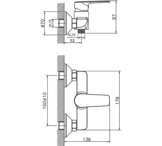 Смеситель для душа Haiba HB20563