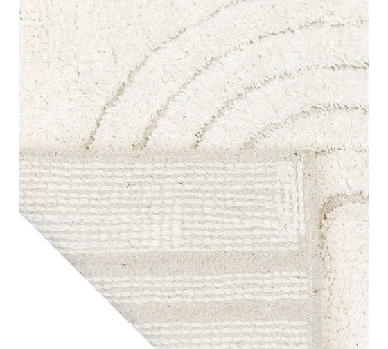 Коврик для ванной Bath Plus Arch хлопок, 50х80 см, белый 5597-1