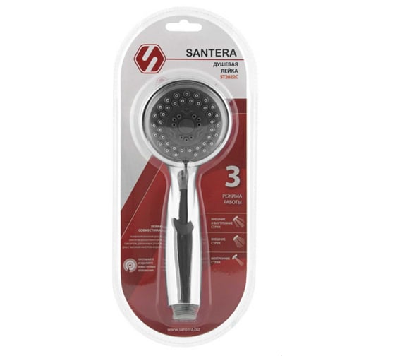 Лейка для душа SANTERA ST 2622C, 3 режима, упаковка в блистере ST2622C