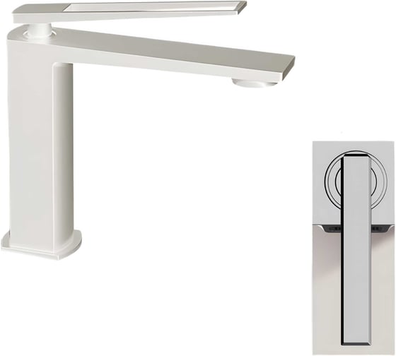 Cмеситель для раковины Milleau Elegant (матовый белый) ML6736223LS-MW