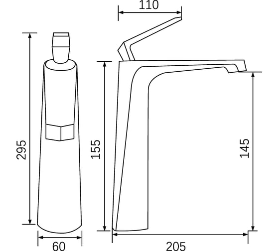 Смеситель для раковины на столешницу Milleau Cristal (матовый белый) MLV6223LH-MW
