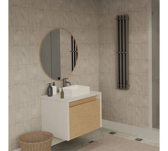 Полотенцесушитель электрический Melodia della vita Etude Ferrum 120х21, П4, 8 крючков MTREEF12021gt графит 21527