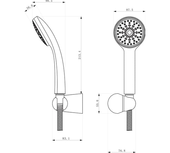 Комплект аксессуаров для душа Lemark LM0801C