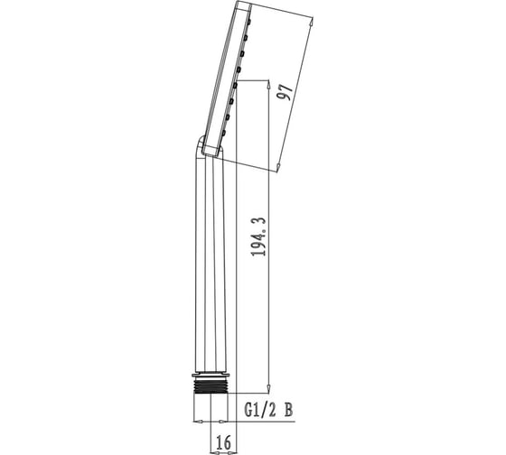 Душевая лейка Lemark 1-функциональная LM1411C