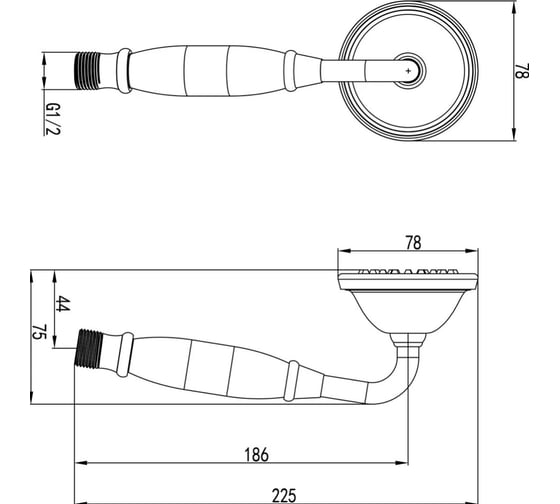 Душевая лейка Lemark 1-функциональная LM8007B