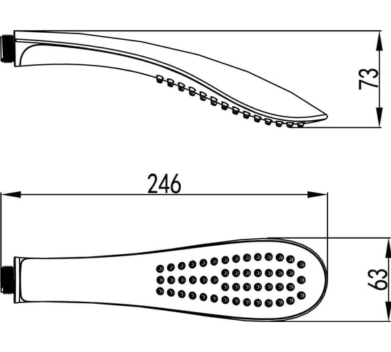 Душевая лейка Lemark 1-функциональная LM8006C