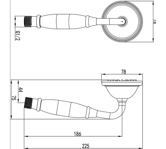 Душевая лейка Lemark 1-функциональная LM8007G