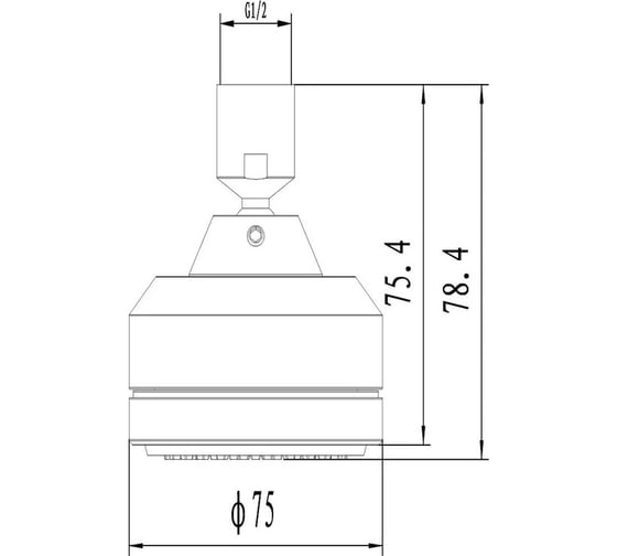 Лейка для верхнего душа Lemark 1-функциональная LM8023C