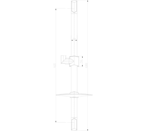 Стойка для душа Lemark с мыльницей LM8066C