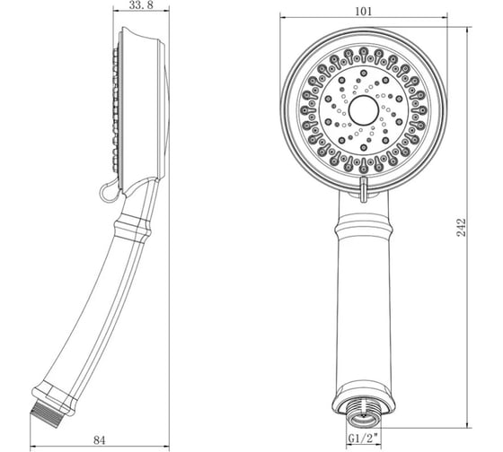 Душевая лейка Lemark 3-функциональная LM8118C